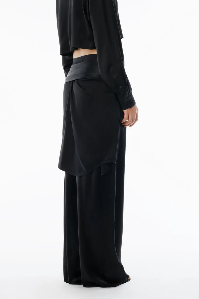 Alexander Wang Black Silk Charmeuse Pre-Styled Boxer Pant 5