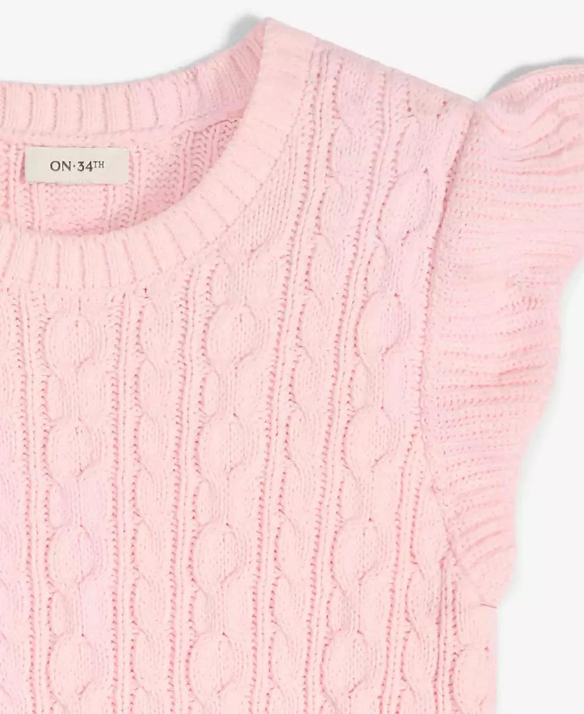 On 34th Women
s Cable-Knit Flutter-Sleeve Sweater, Exclusively at Macy
s 6