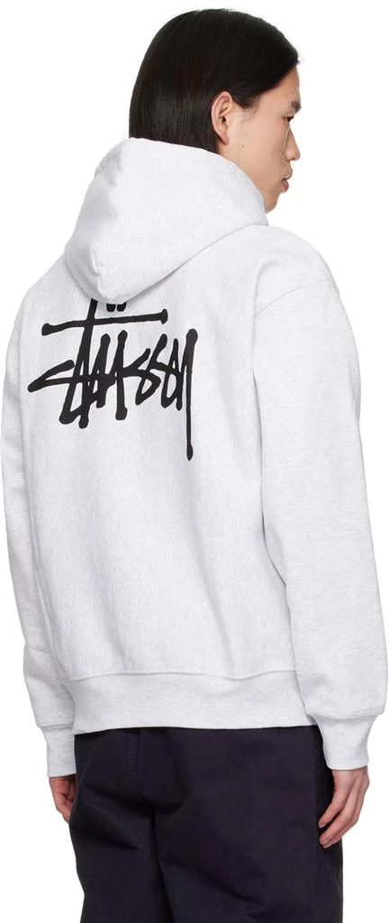 STUSSY Gray Basic Hoodie 3