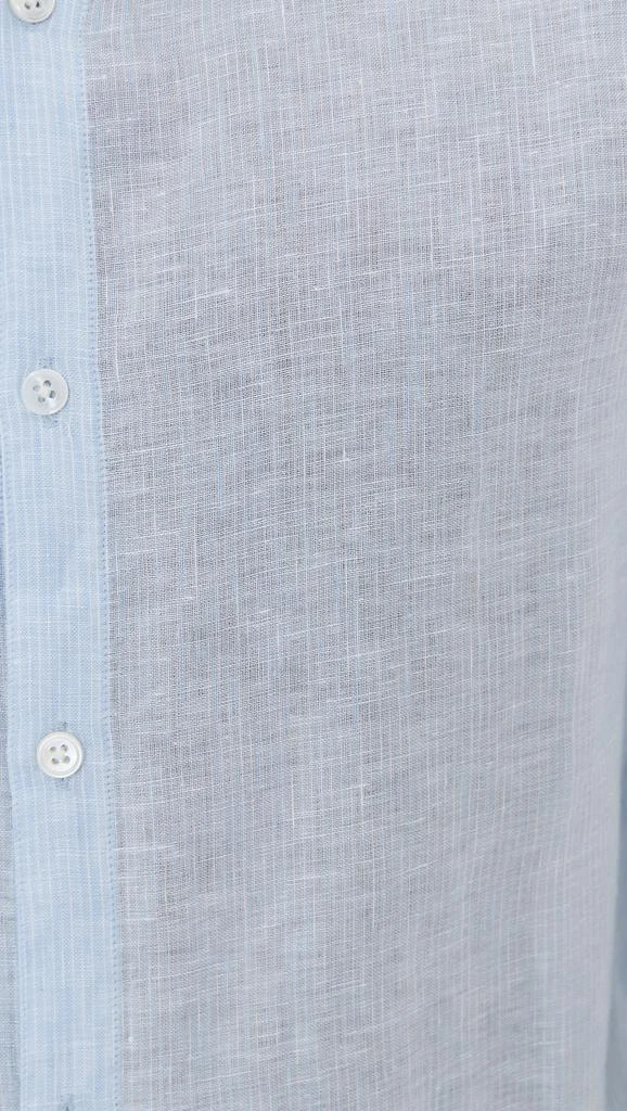 Club Monaco Italian Linen Striped Shirt 5