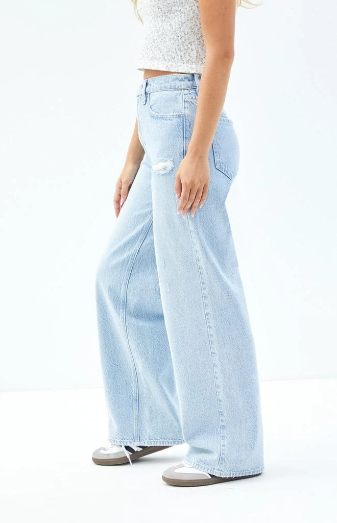 PacSun Cali Light Indigo Ripped Baggy Boyfriend Jeans 3