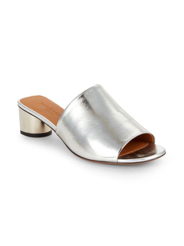 Clergerie Leo Metallic Patent Leather Sandals