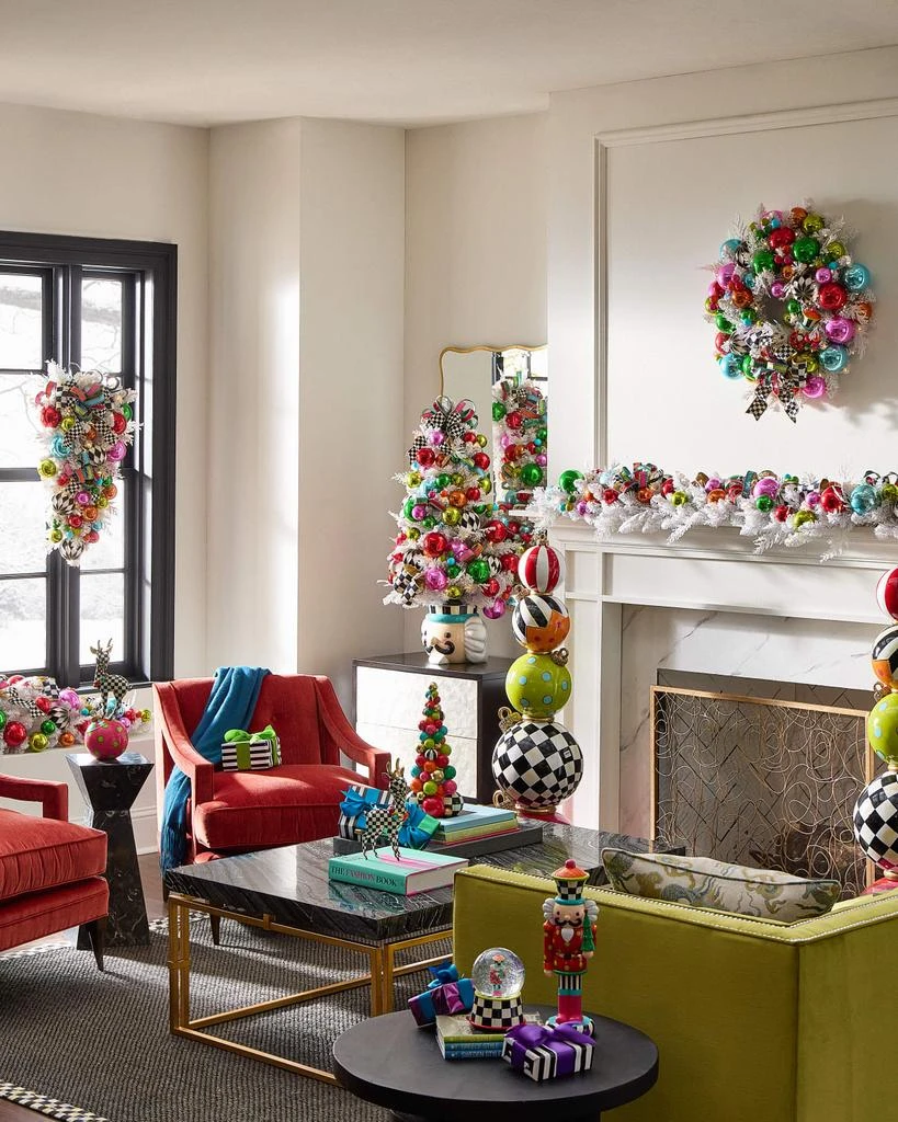 MacKenzie-Childs Confetti Christmas Garland, 71" 2