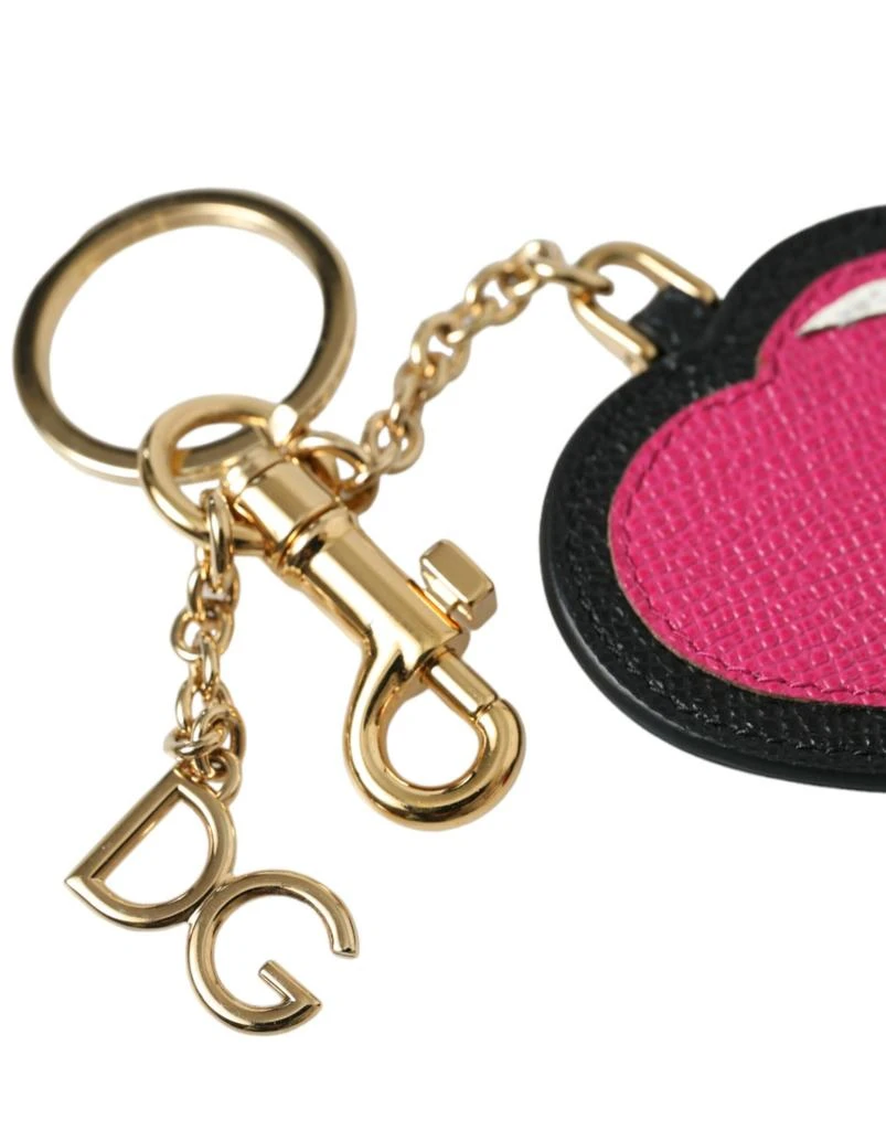 Dolce 
Gabbana Heart Leather gold Tone Brass Keyring Women
s Keychain 2