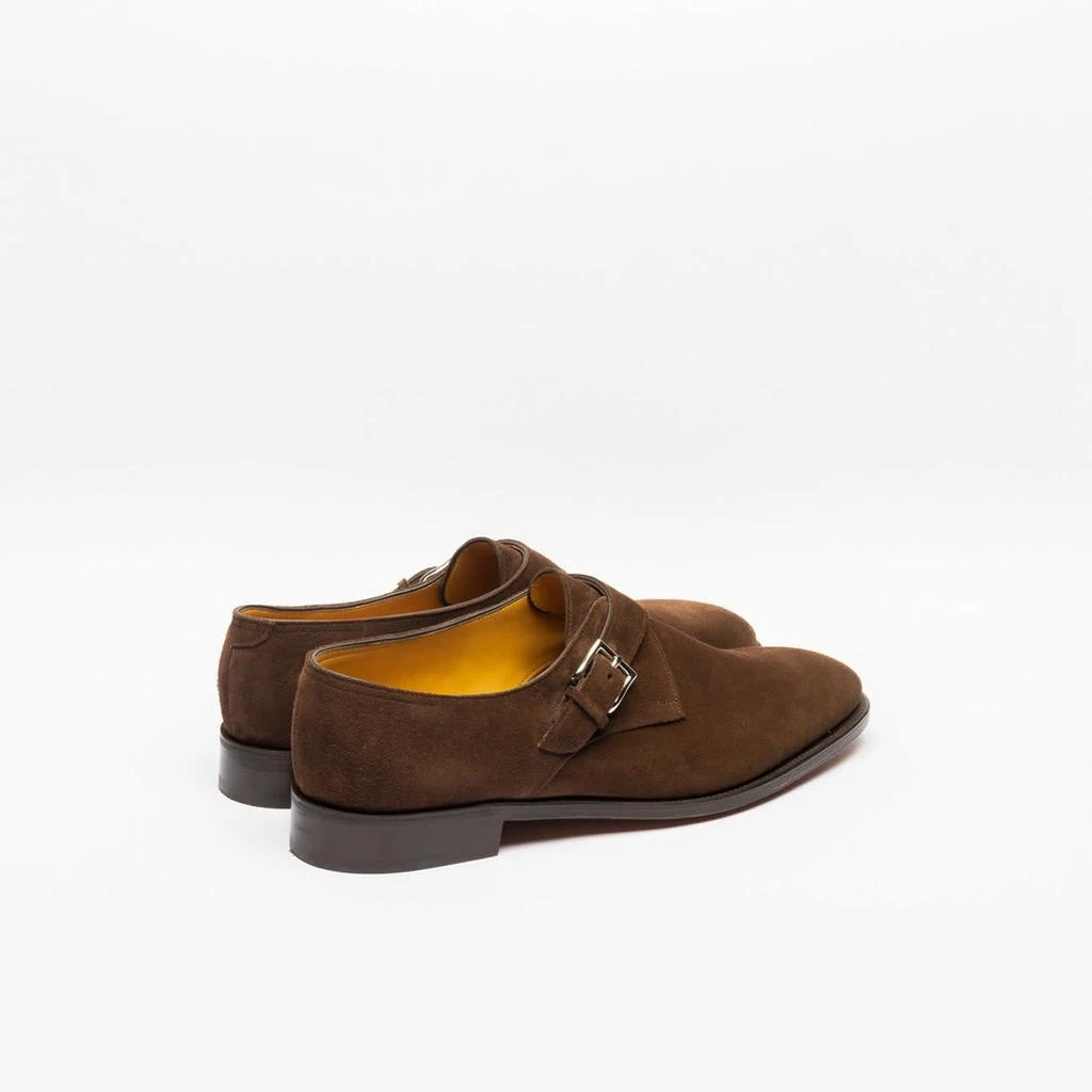 John Lobb Ashill Dark Brown Suede Monk Strap Shoe 3