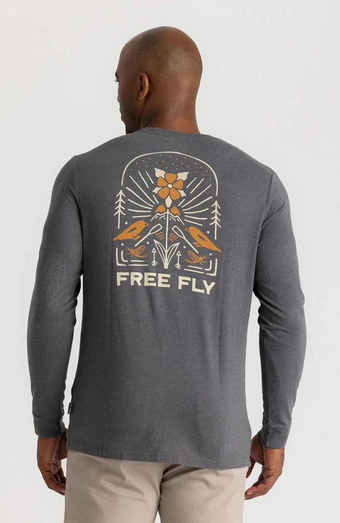 FREE FLY Mellow Meadow Long Sleeve Tee In Heather Black 2