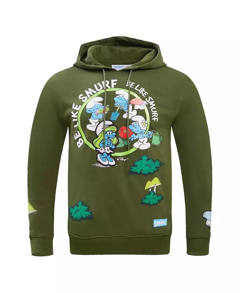 Freeze Max Men's and Women's Green The Smurfs Be Like A Smurf Pullover Hoodie 3