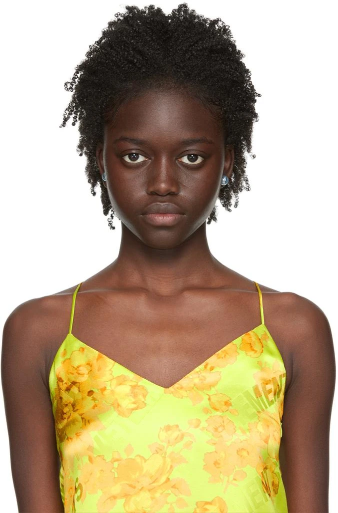 VTMNTS Blue Double Pearl V Earrings 3