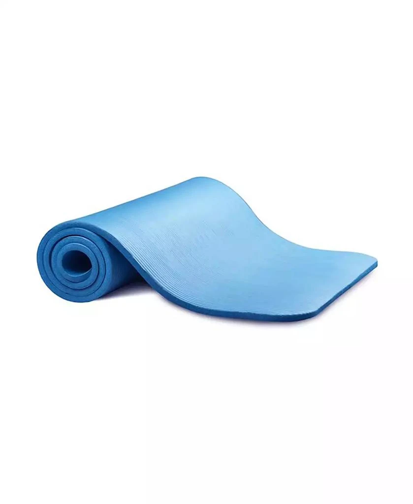 BalanceFrom Fitness GoYoga 71x24in Anti Tear Exercise Yoga Mat with Strap, Blue 2