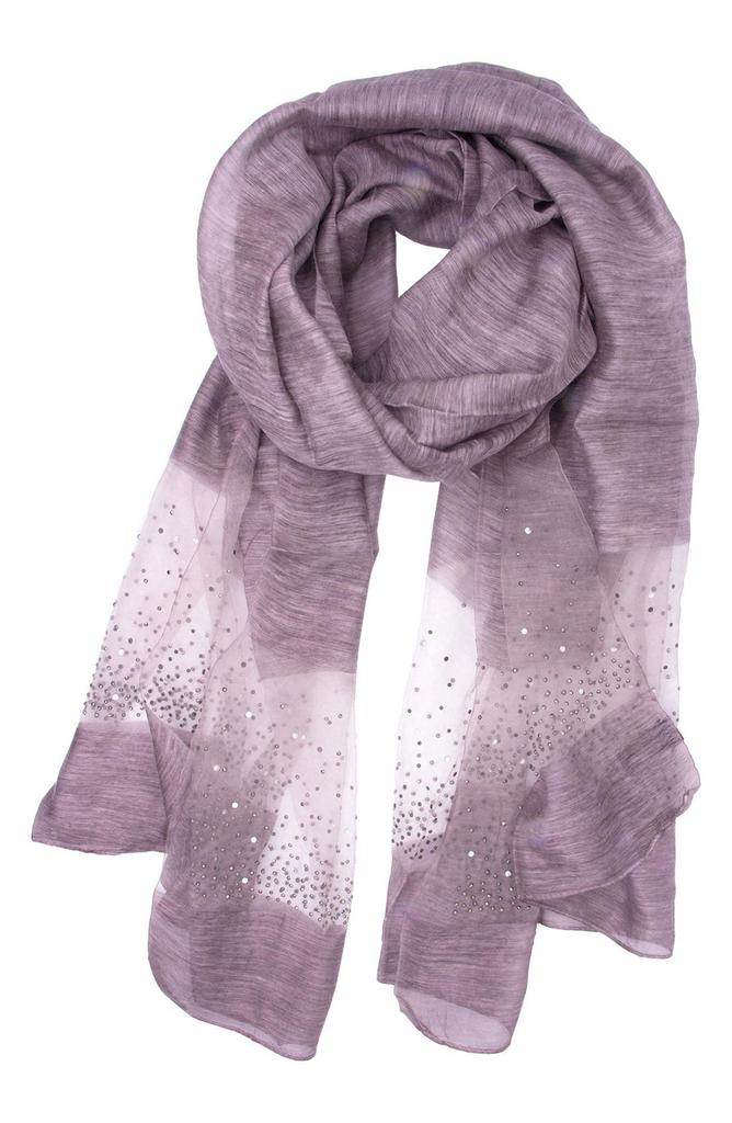 SAACHI Crystal Embellished Silk & Wool Scarf