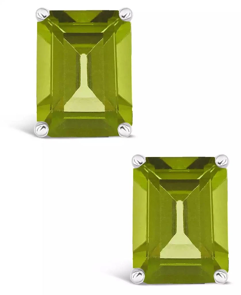 Macy's Peridot (3-3/8 ct. t.w.) Stud Earrings in 14K Yellow Gold or 14K White Gold 3