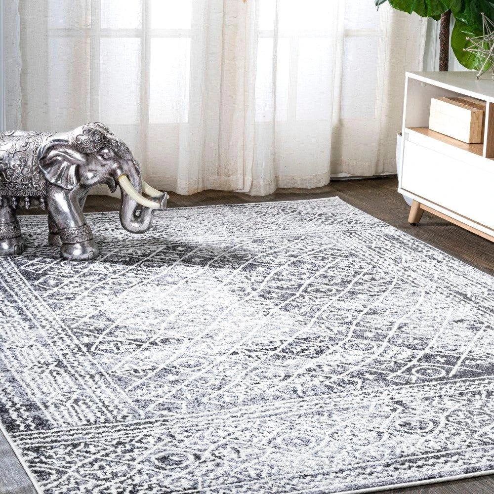 JONATHAN Y Iften Moroccan Geometric Distressed Area Rug 1