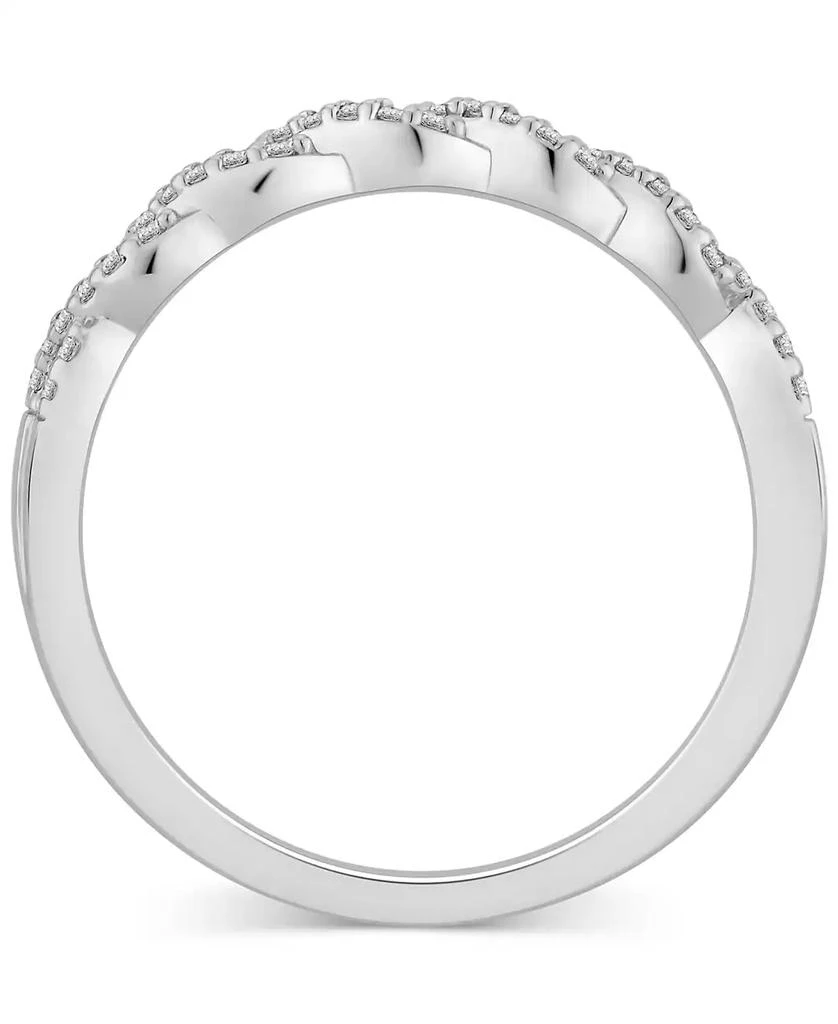 Macy's Diamond Twist Braid-Inspired Band (1/8 ct. t.w) in 14k White Gold 4