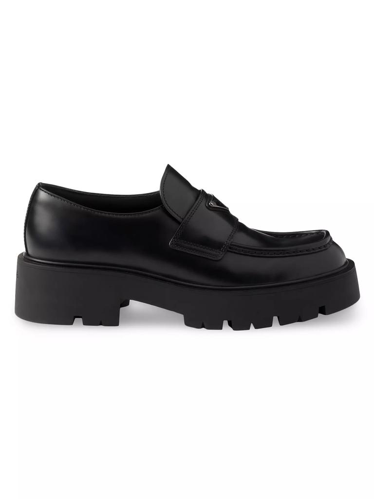 Prada Brushed Leather Loafers