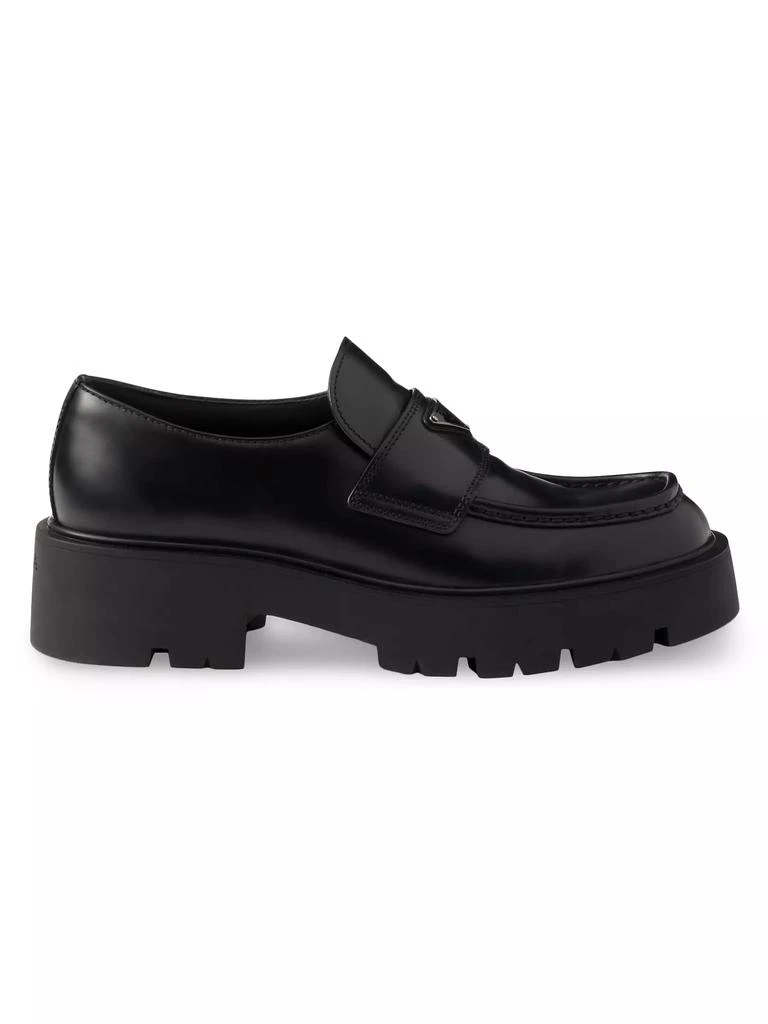 Prada Brushed Leather Loafers 1