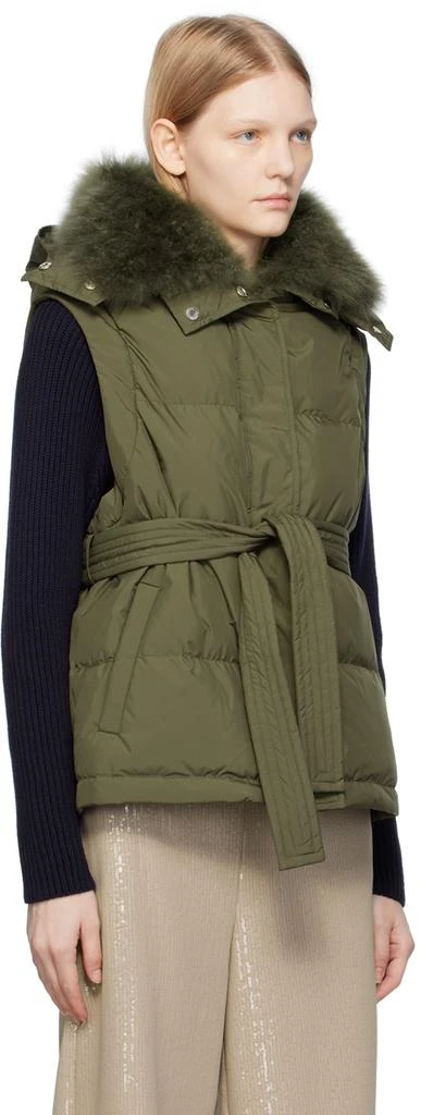 Yves Salomon Green Belted Down Jacket 4