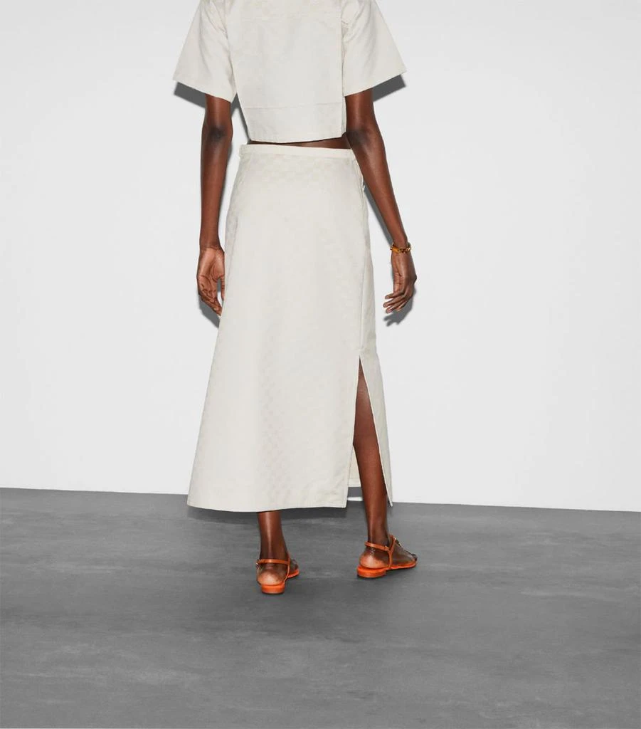 Gucci Gabardine GG Midi Skirt 3