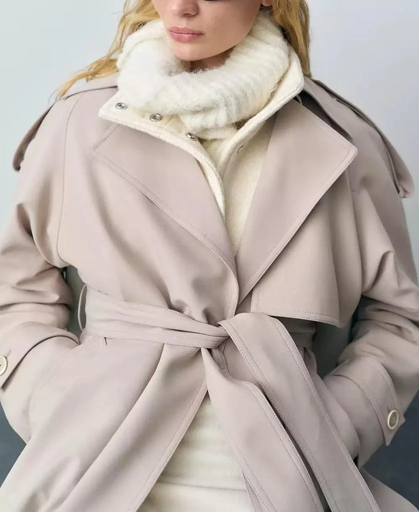 Mango Women's Oversized Belted Trench Coat 5