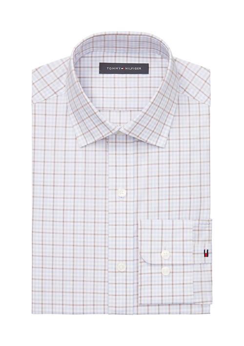 Tommy Hilfiger Flex Regular Fit Wrinkle Free Stretch Twill Dress Shirt