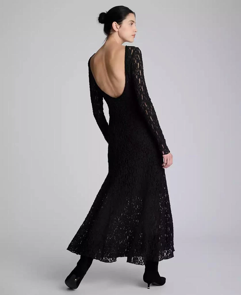 kenneth cole evening dresses Asymmetrical Hem Cowl Neck Dress – Black