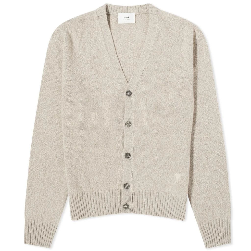 AMI AMI Paris Tonal Heart Cashmere Cardigan - Sweaters - Free 
