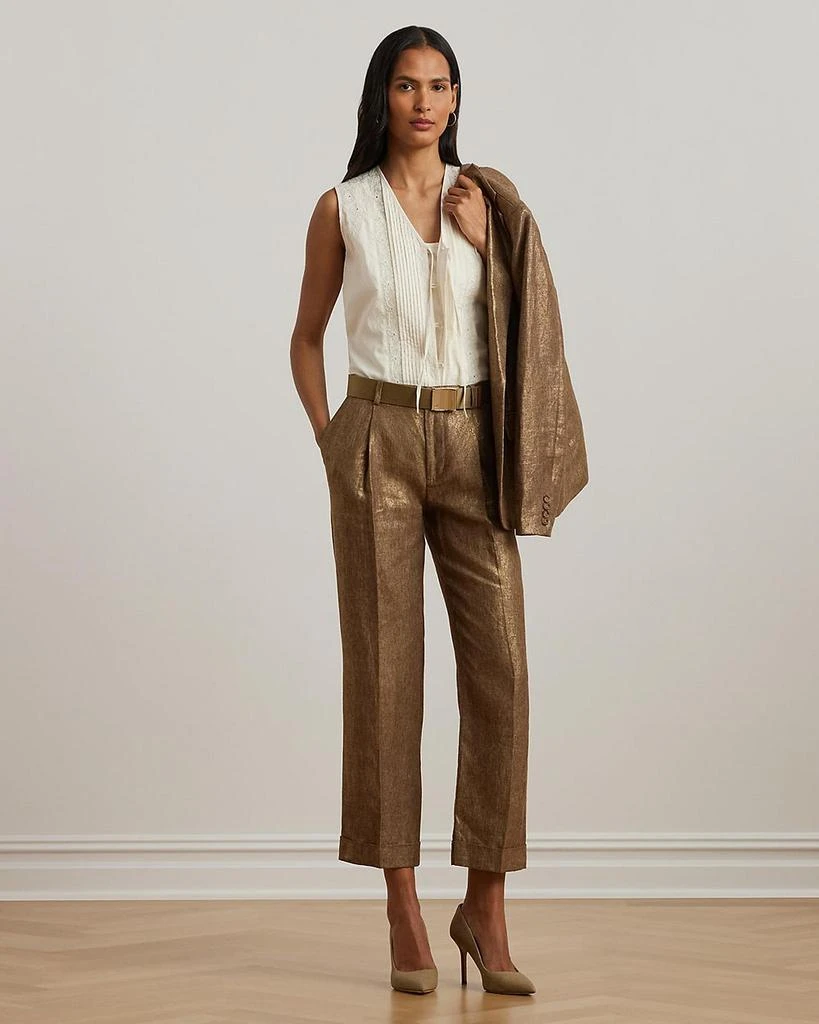 Ralph Lauren Embroidered Voile Sleeveless Blouse 2