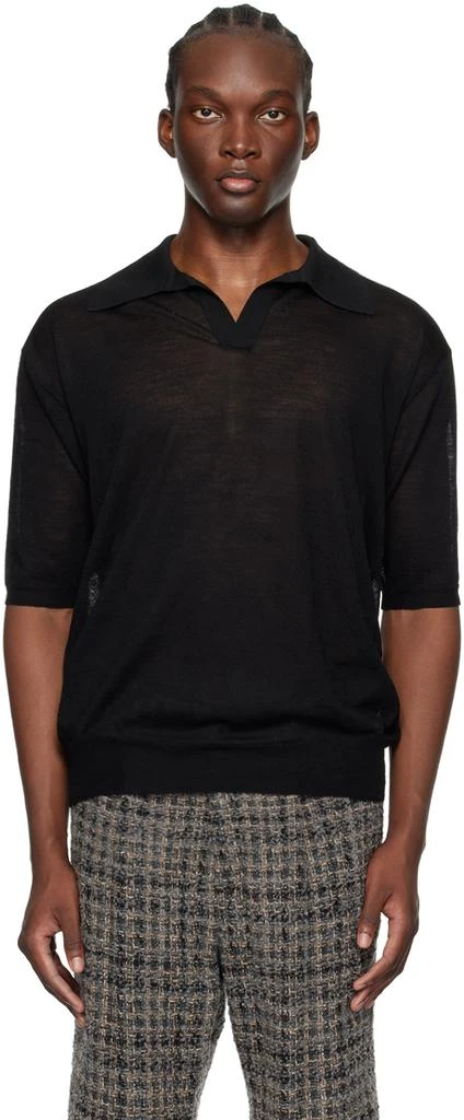 AURALEE Black Skipper Polo 1