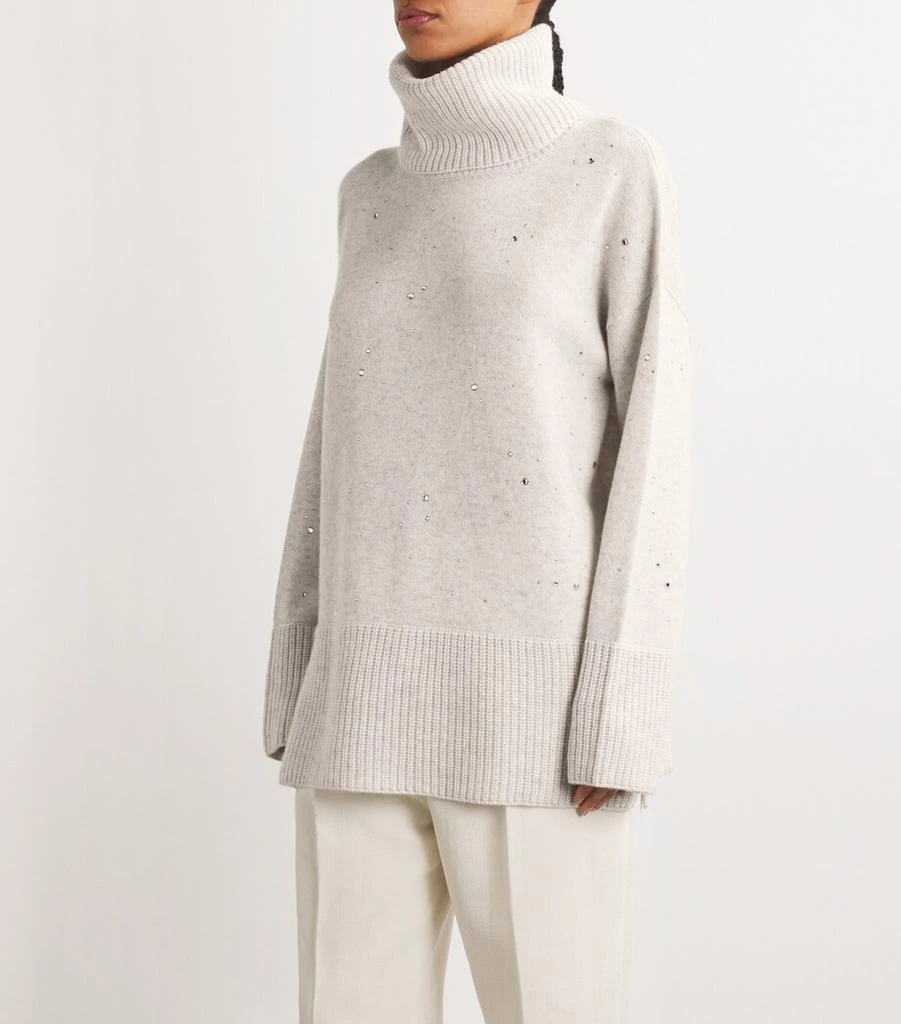 William Sharp Cashmere Crystal-Embellished Rollneck Sweater 3