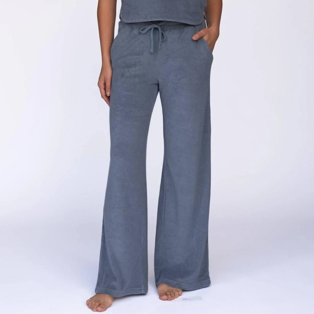Laird Women's Terry Cloth Wide-Leg Pants In Mirage 1