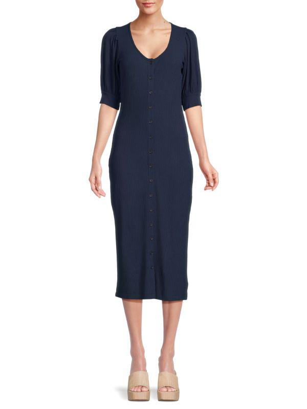 Joie Valletta Button Front Sheath Dress
