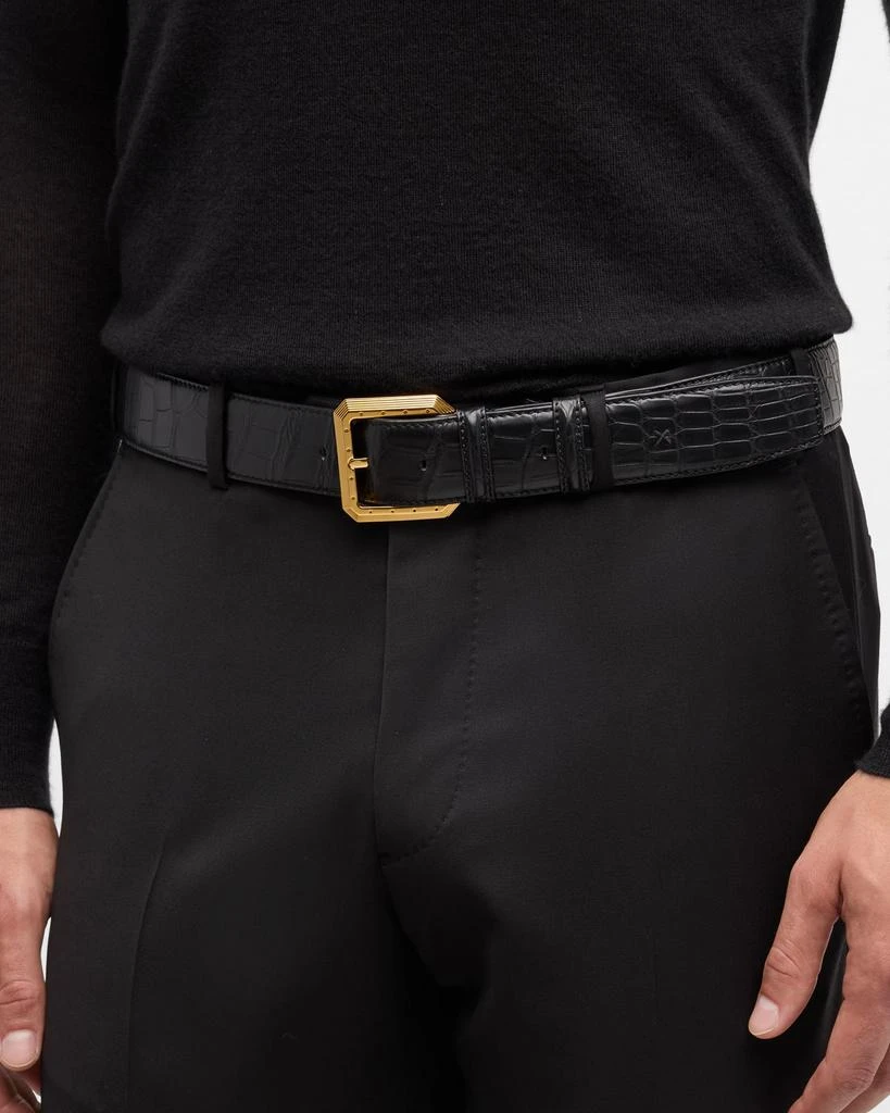 Stefano Ricci Men's Crocodile Leather Belt 2