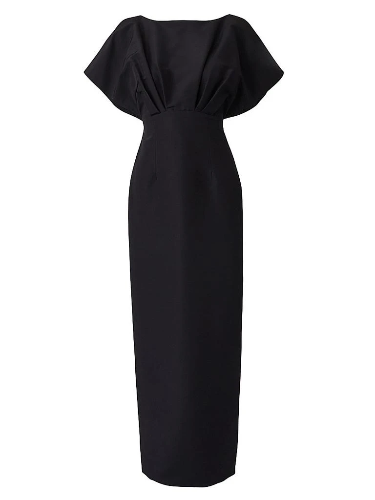 Carolina Herrera Silk Faille Fan Bodice Column Gown - Dresses & Skirts -  Free Shipping