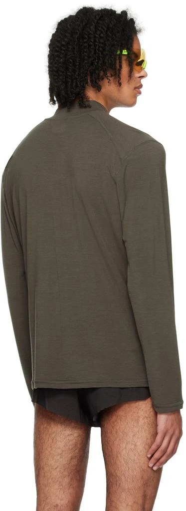 Soar Running Khaki Mock Neck Sweatshirt 3