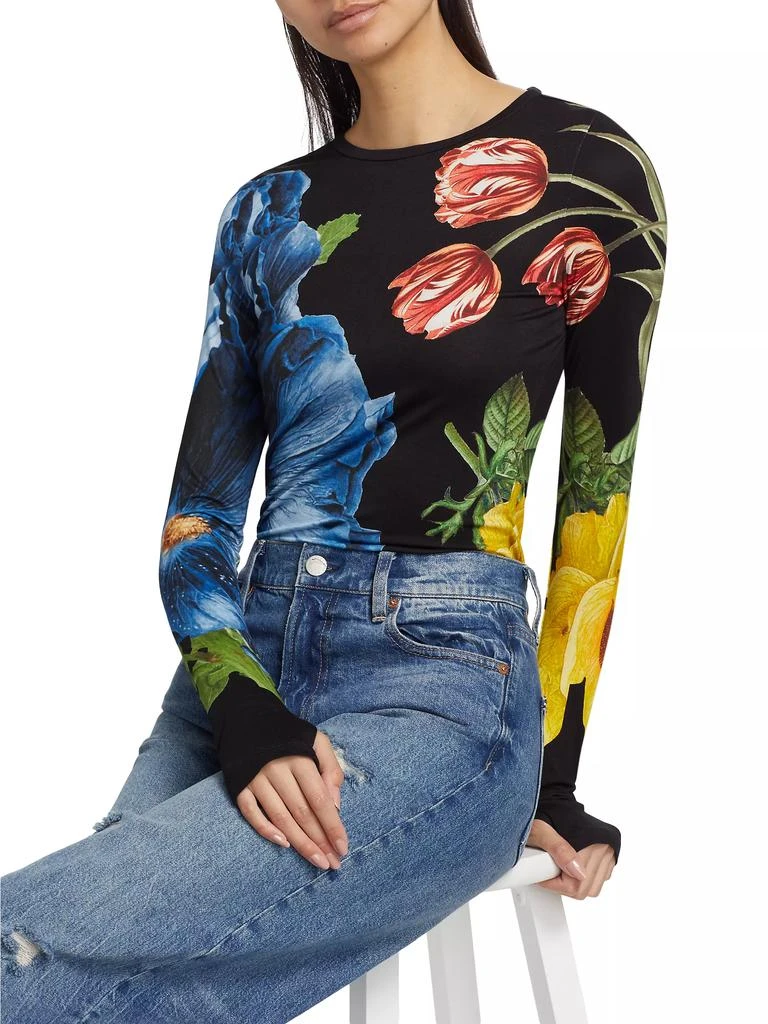 Alice + Olivia Delaina Floral Long-Sleeve Top 6
