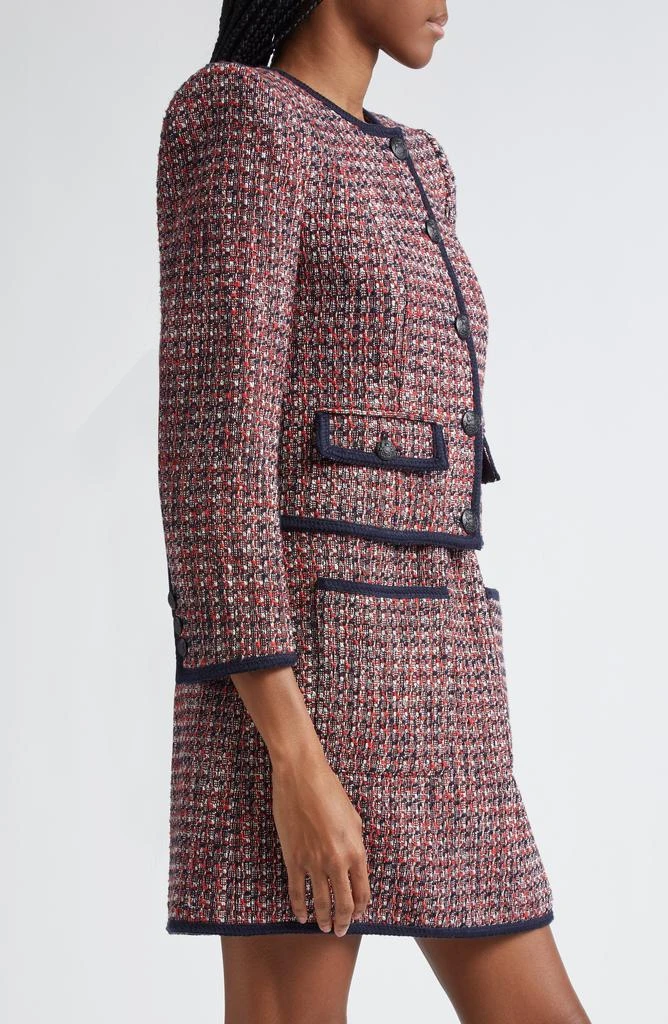 VERONICA BEARD Ceres Metallic Cotton Blend Tweed Jacket 4