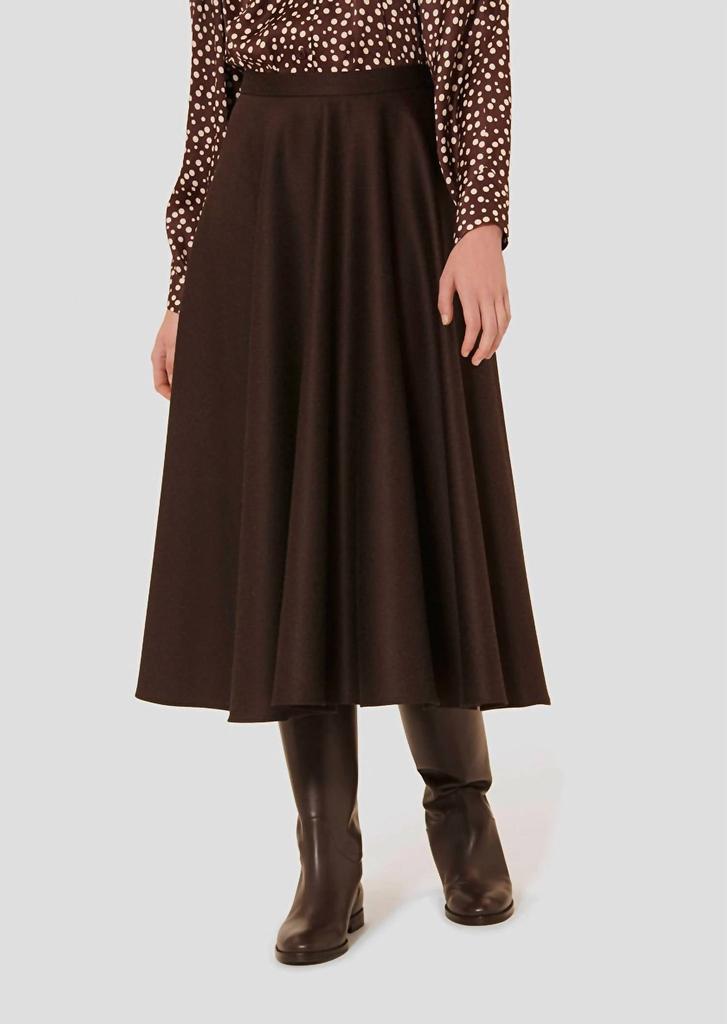 Tara Jarmon Jackie Skirt In Chocolate