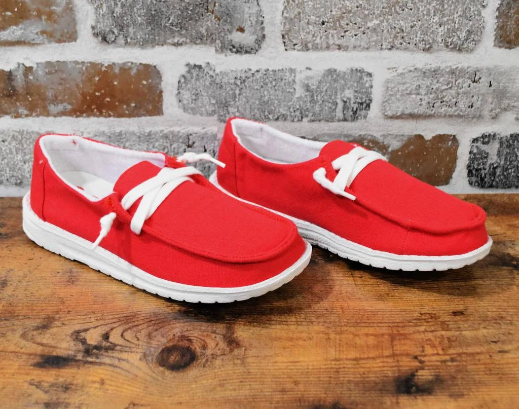 Very G Women's Gypsy Jazz Fashion Sneakers In Red Game Day 1
