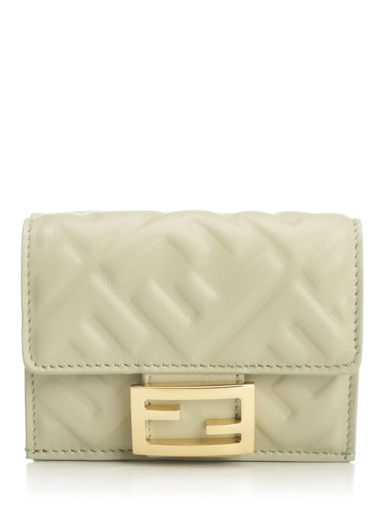 Fendi FF leather micro trifold wallet - Wallets - BeyondStyle