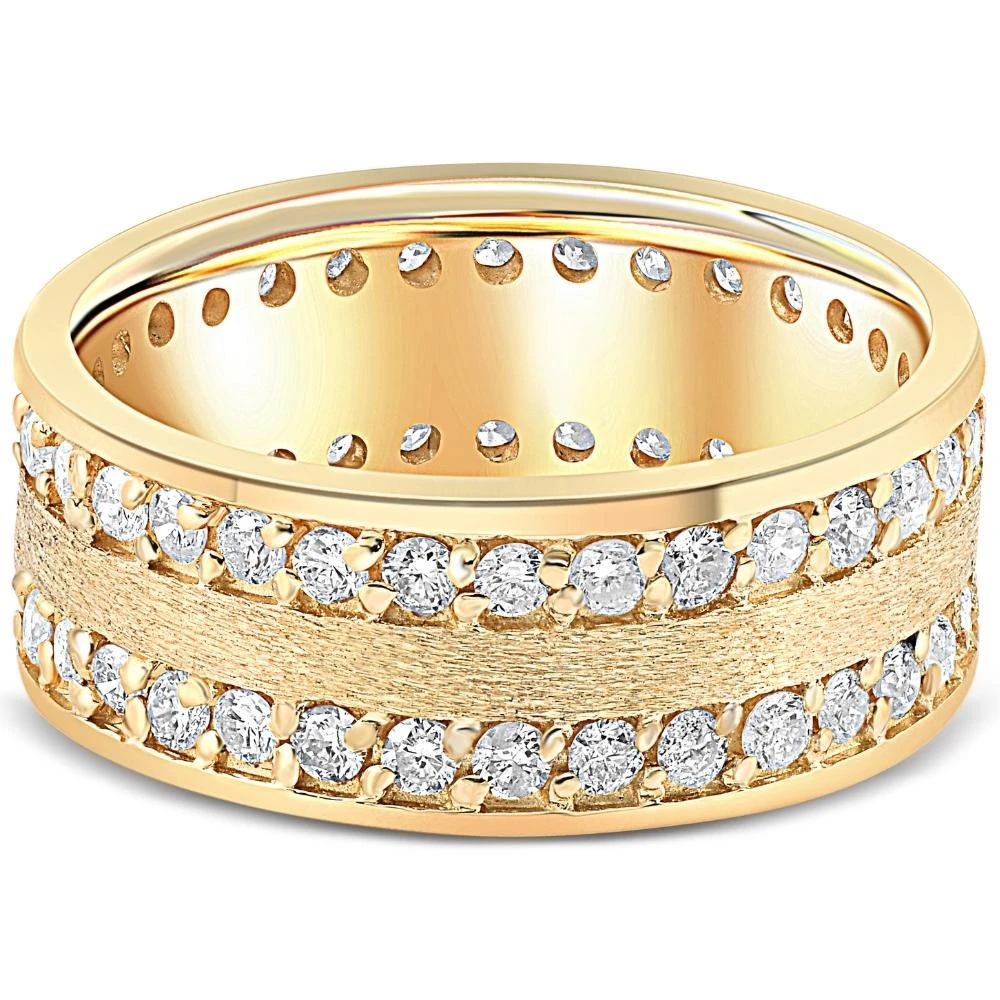 Pompeii3 1 1/2ct Channel Set Diamond Eternity Ring 14K Yellow Gold 3