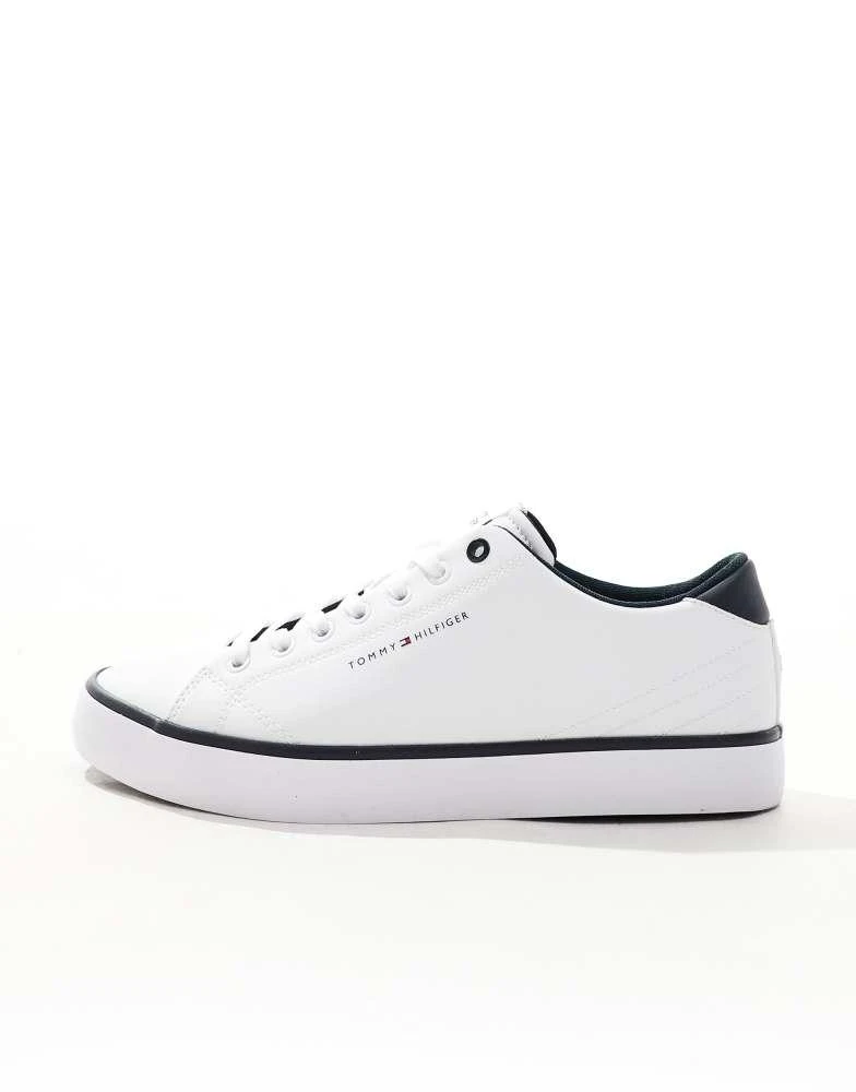 Tommy Hilfiger Tommy Hilfiger vulcanised leather trainers in white 2
