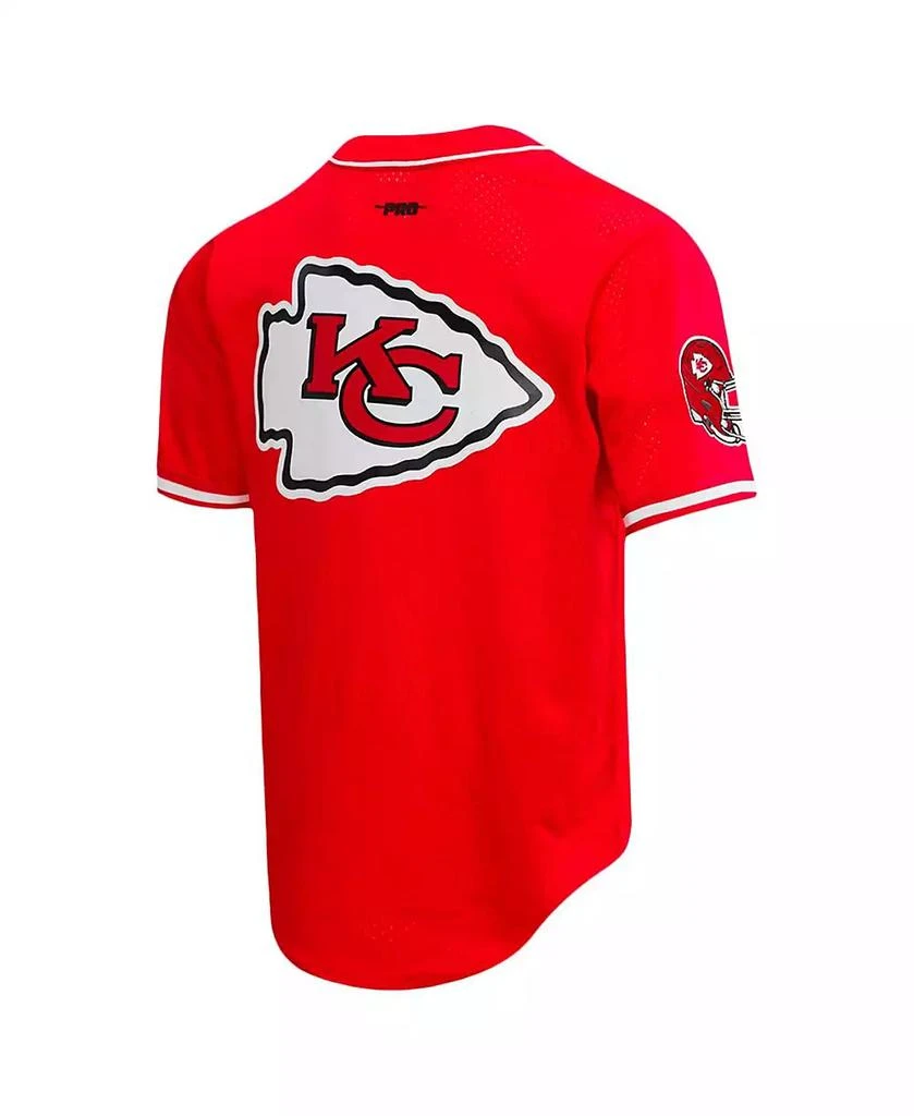 Pro Standard Men's Travis Kelce Red Kansas City Chiefs Mesh Button-Up Baseball Jersey 3