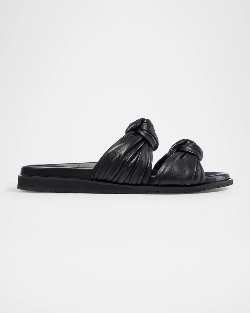 Dear Frances Tye Leather Knots Slide Sandals 1