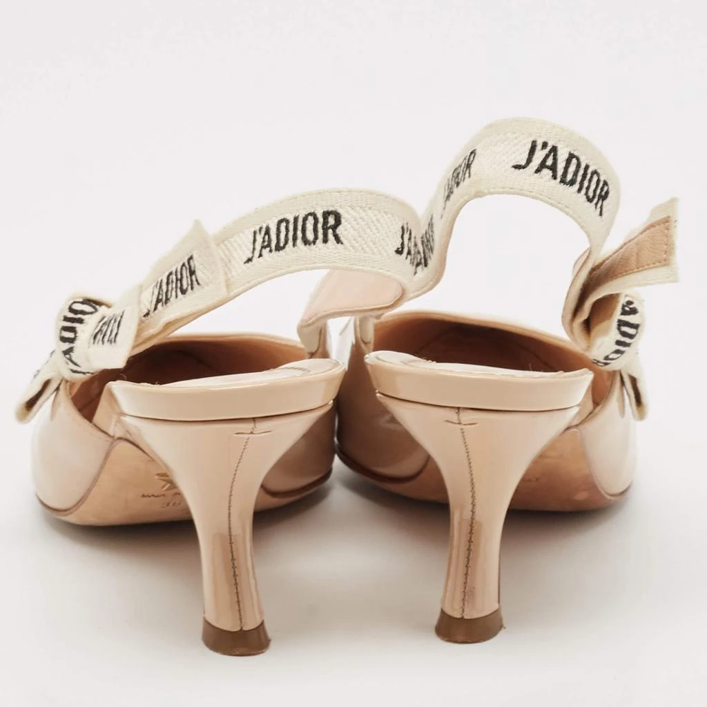 Dior Dior Beige Patent Leather J'Adior Slingback Pumps Size 36 5