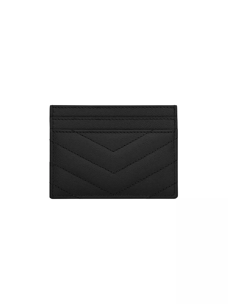 Yves Saint Laurent Cassandre Matelasse Card Case in Grain De Poudre Embossed Leather 2