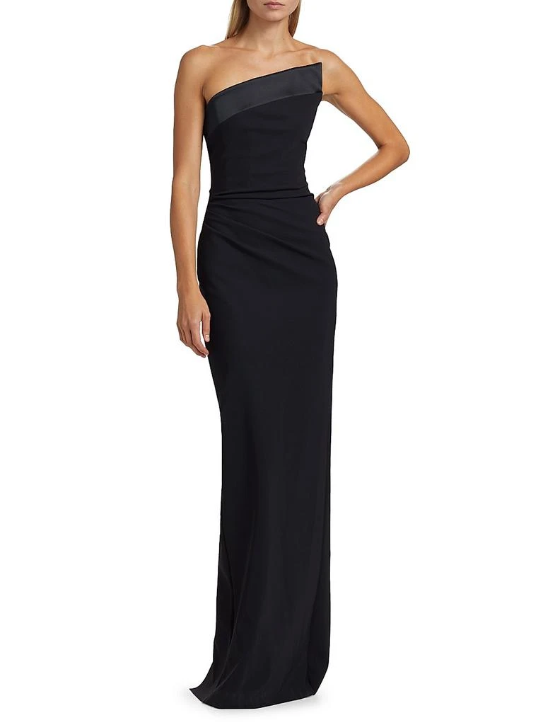 corvia asymmetric dress Asymmetric Chiffon Sheath Gown with Train and Long Sleeves main image 0