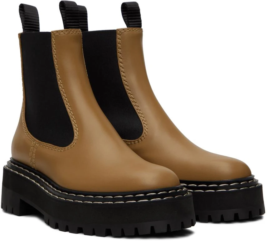 Proenza Schouler Tan Platform Chelsea Boots 4