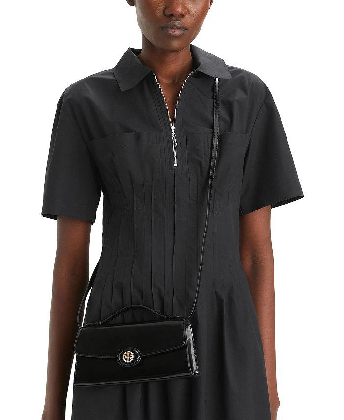 Tory Burch Robinson Spazzolato Top Handle Chain Wallet 2