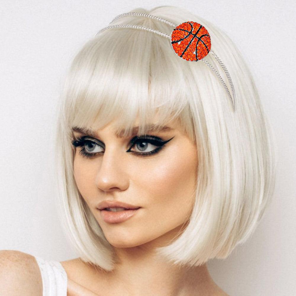 FASHNZFAB Crystal Pave Basketball Game Headband