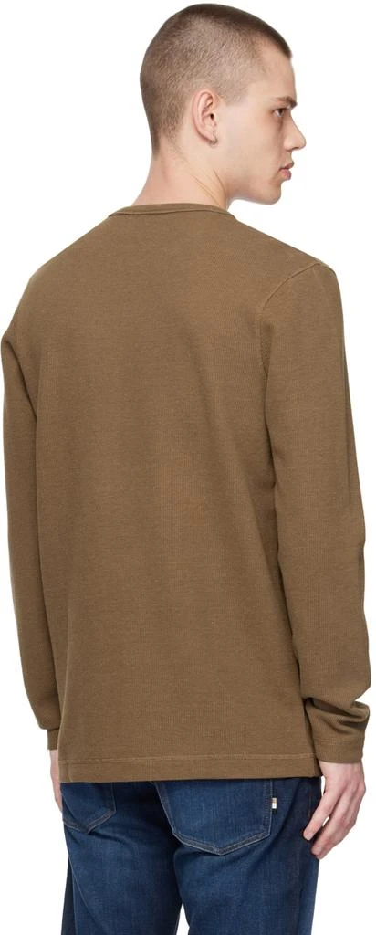 Hugo Boss Beige Crewneck Long Sleeve T-Shirt 3