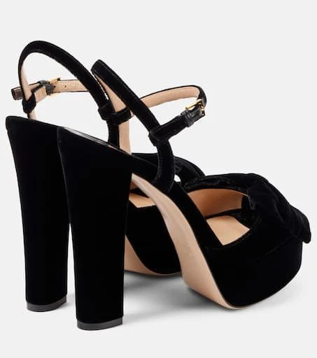 Tom Ford Brigitte 130 velvet platform sandals 2